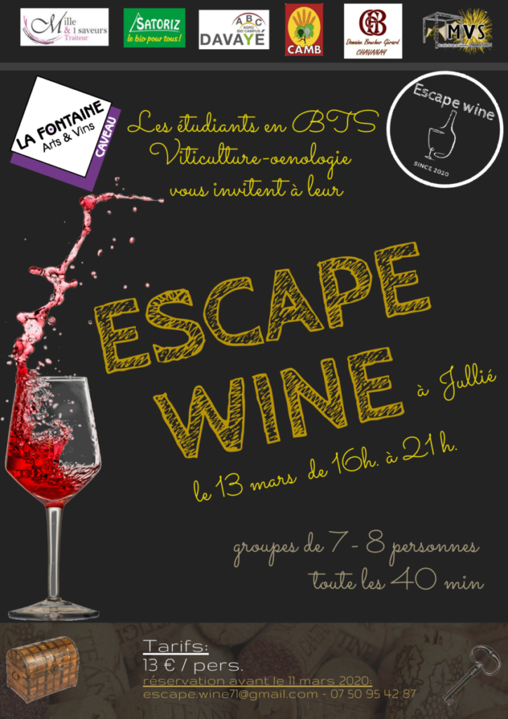 Affiche Escape Wine