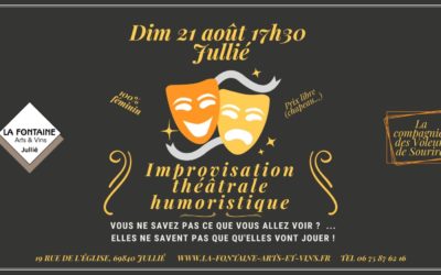 Dimanche 21 août à 17h30 : Spectacle d’humour et d’improvisation !