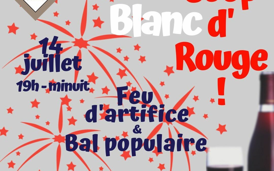 Vendredi 14 juillet : Feu d’artifice, foodtruck & bal populaire !