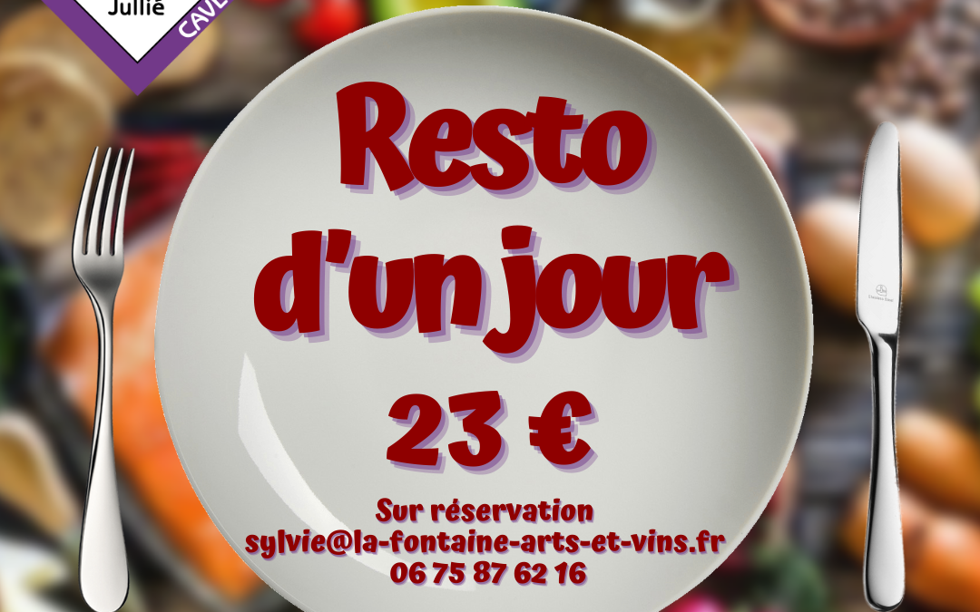 Dim 10 mars à midi : Resto d’un Jour !