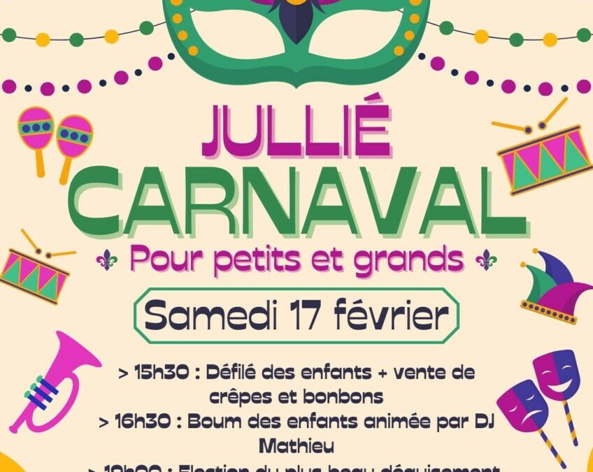 Samedi 17 février : Carnaval pour Petits et Grands !