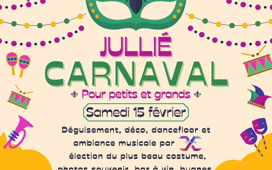 Samedi 15 février : Carnaval pour petits et grands !