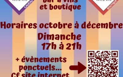 Horaires d’automne (oct à dec)…