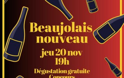 Jeudi 20 novembre : soirée Beaujolais Nouveau !