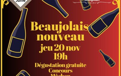 Jeudi 20 novembre : soirée Beaujolais Nouveau !