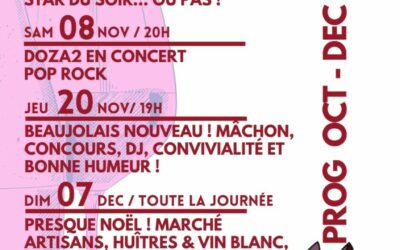 La prog d’octobre à décembre 2025 !